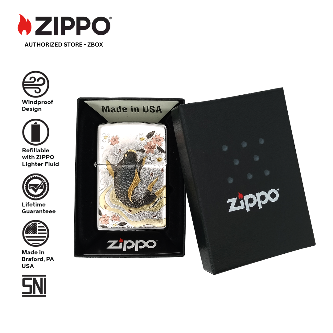 ZA-5-26i - ZIPPO Japanese Traditional Design KOI