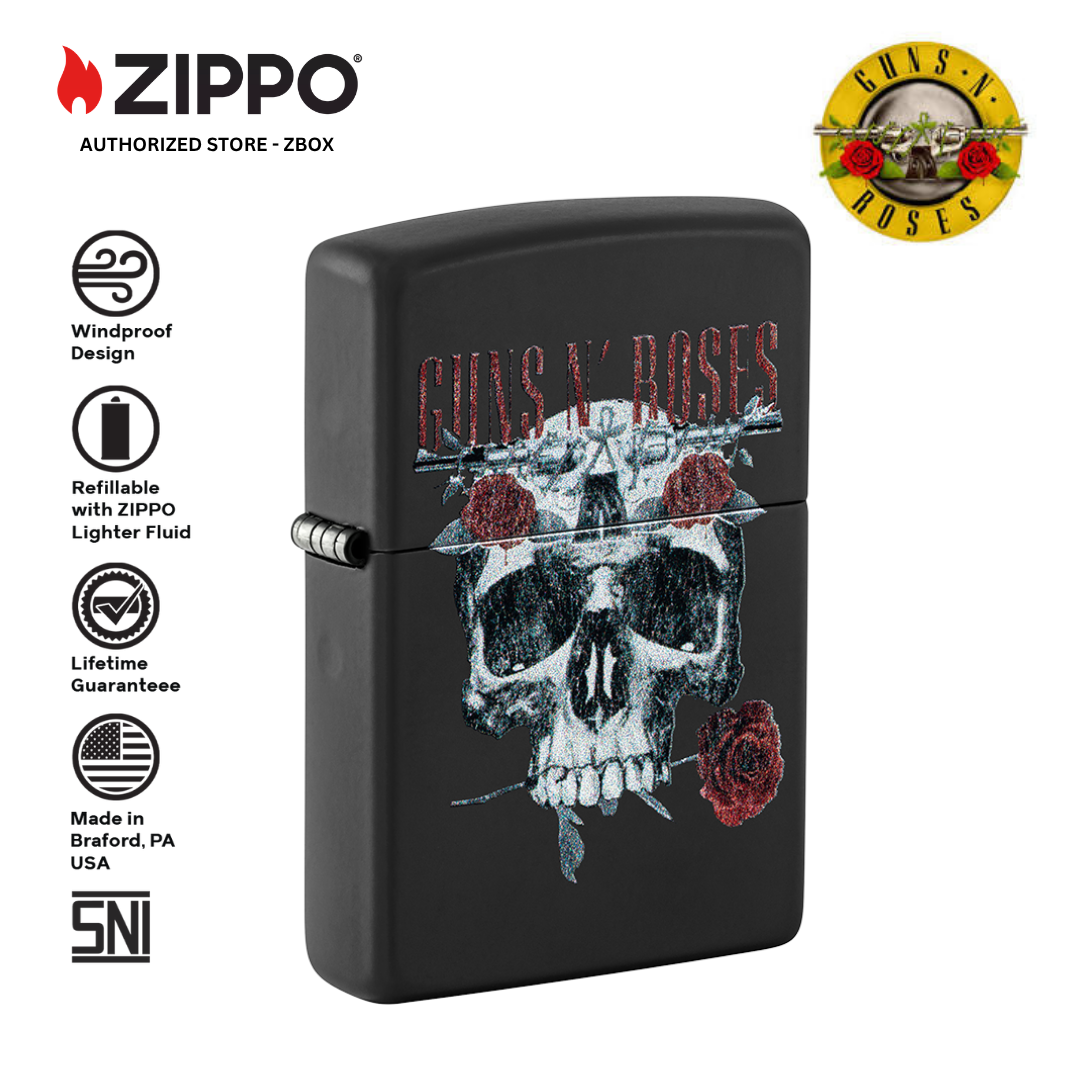 47227 – ZIPPO Guns N' Roses Flower Skull Design