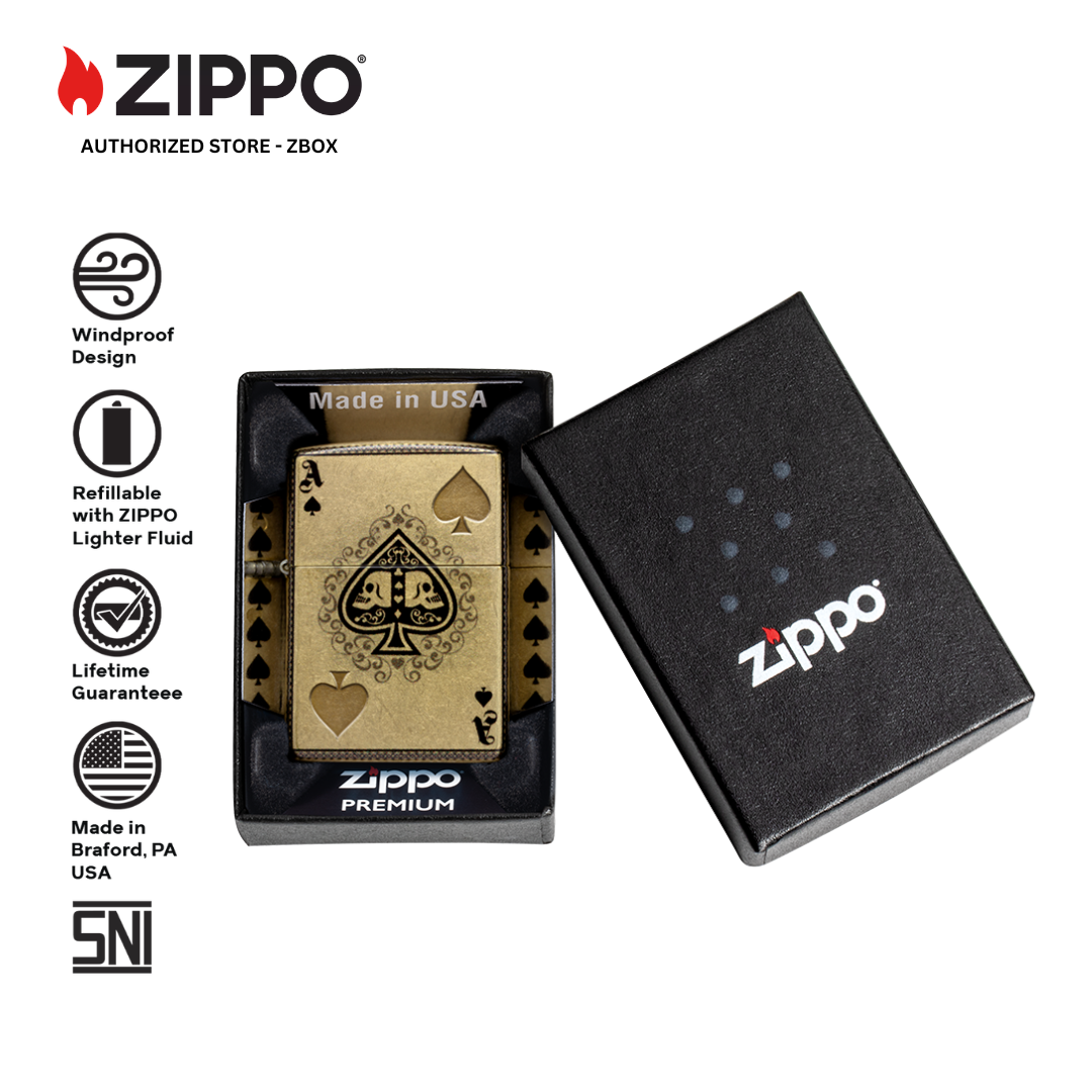46388 - 46388 ZIPPO ACE OF SPADES DESIGN