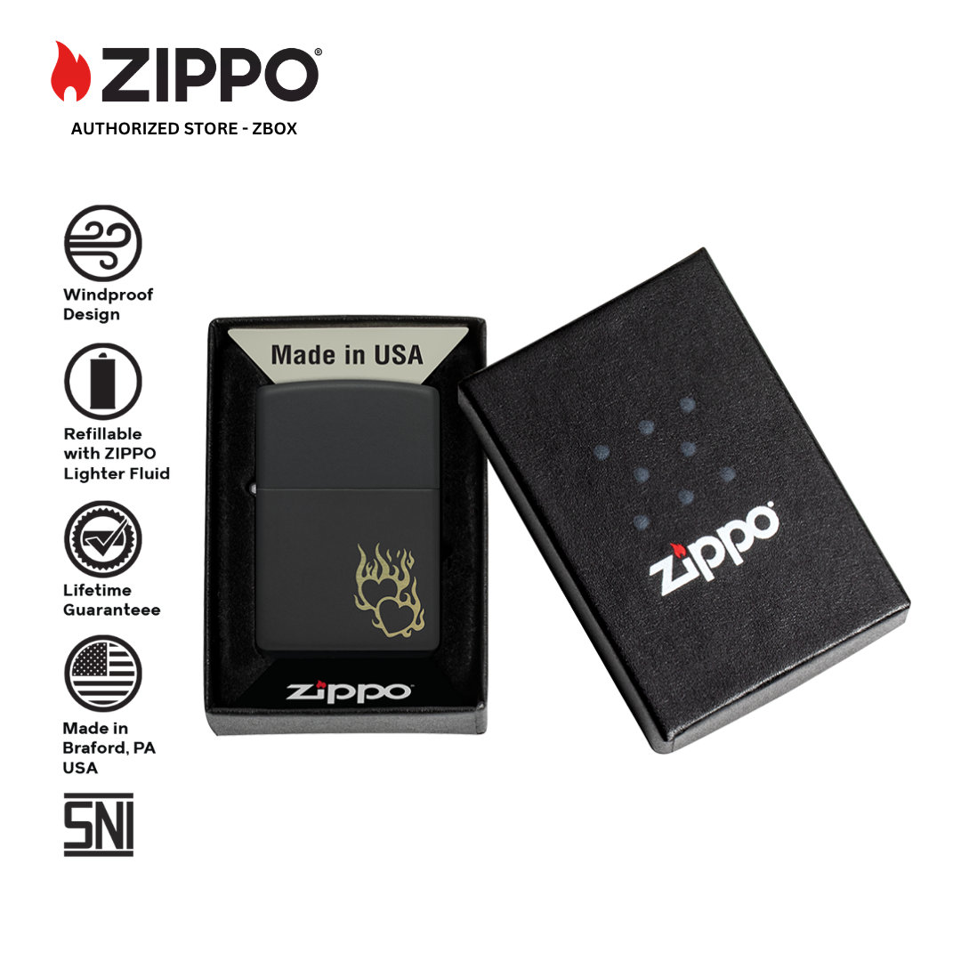 46004 – ZIPPO Fire Heart Design