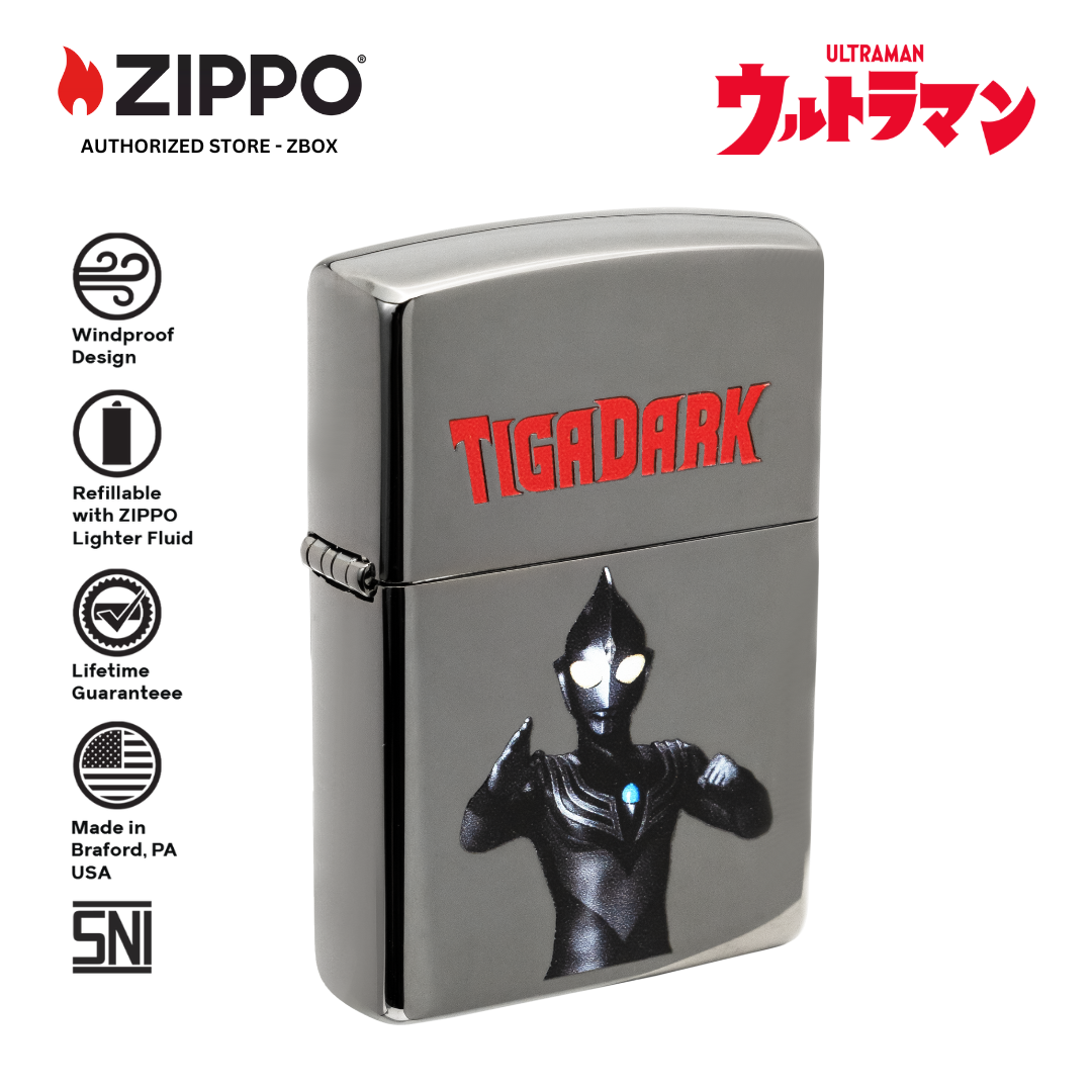 ZIPPO Original CZA-2-46 Ultraman Tiga Black Limited Edition - Korek Api Windproof USA
