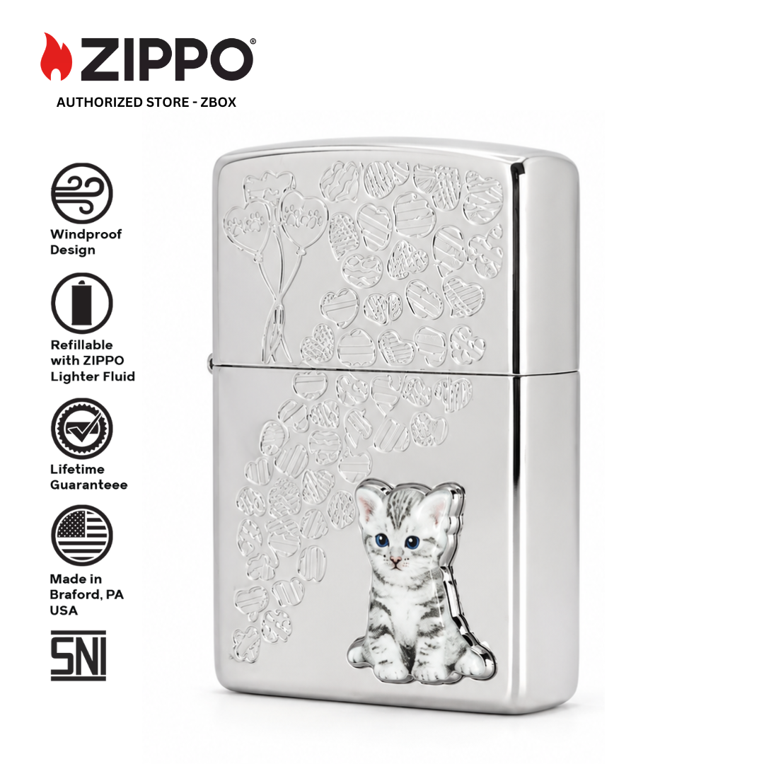 ZA-4-85a – ZIPPO Cat Heart Design
