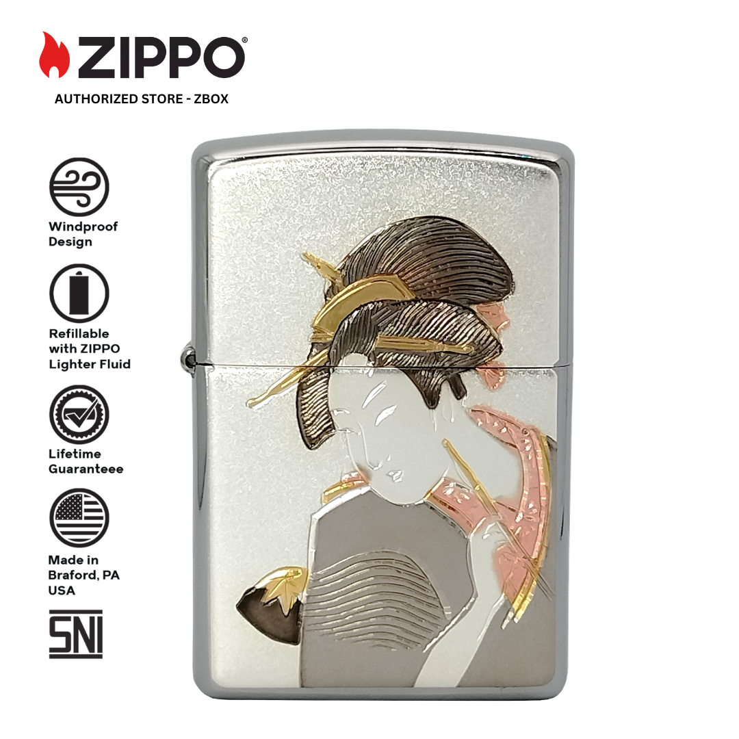 ZA-5-26a- ZIPPO Japanese Traditional Design UKIYOE