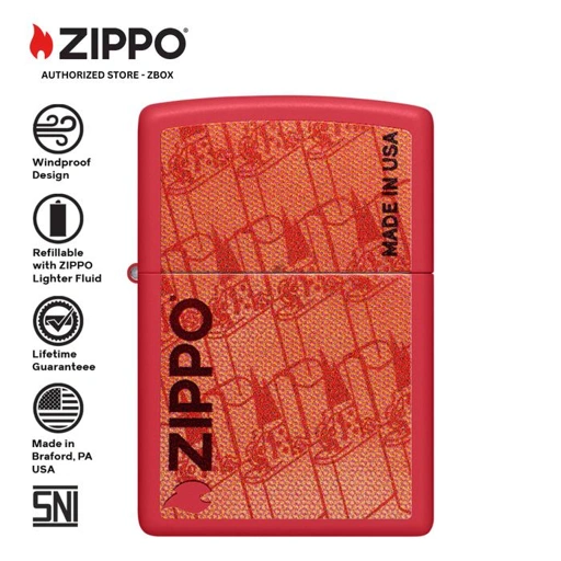 Image of 46487 - ZIPPO® Pop Art Design - Red Matte with Colour Image