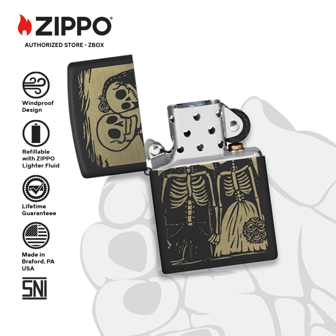 47210 – ZIPPO Skeleton Wedding Design