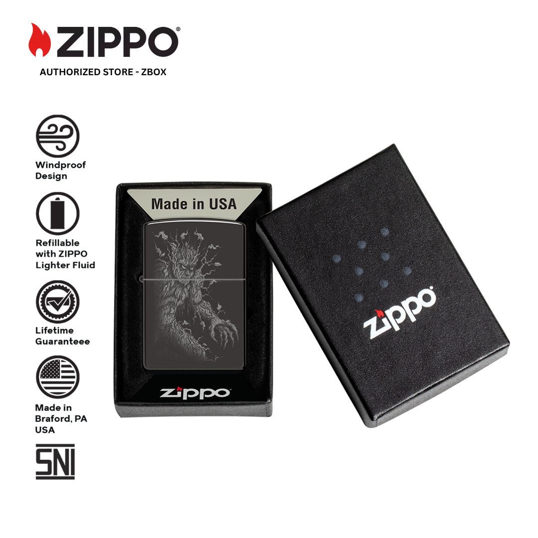 46959 - ZIPPO Root of All Evil Design High Polish Black