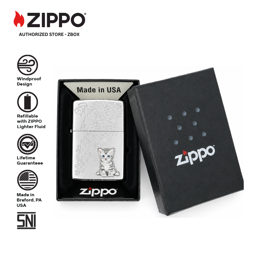 ZA-4-85a – ZIPPO Cat Heart Design