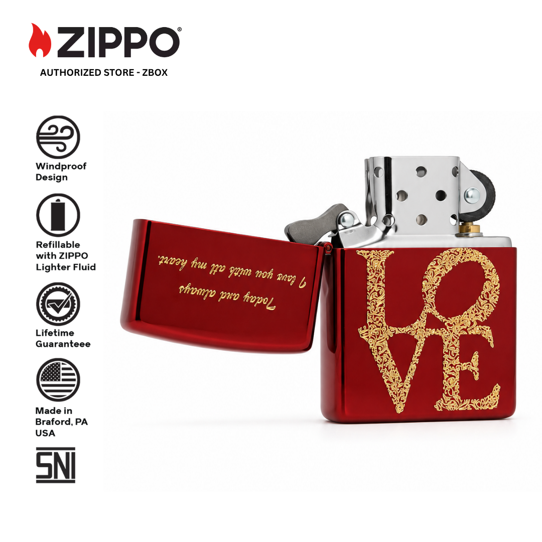 ZA-3-37a-love arabesque  red GD inlay