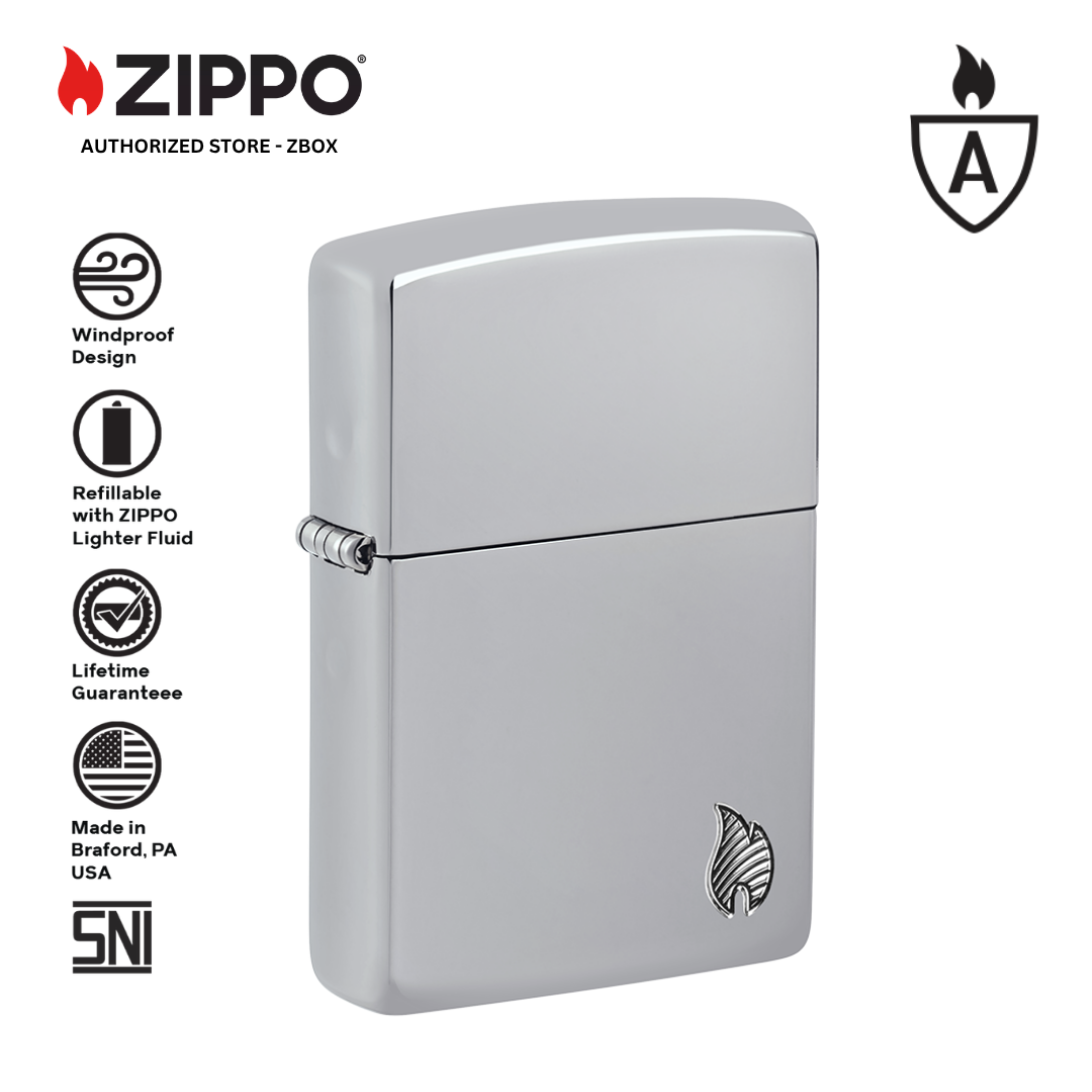 46396 - ZIPPO Armor Chrome Design High Polish Chrome