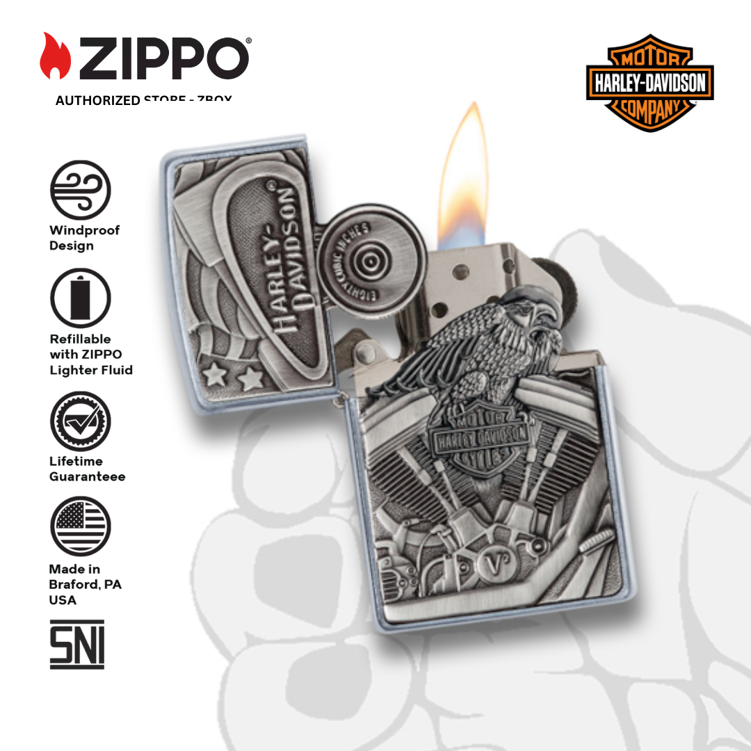 29266 - ZIPPO Harley-Davidson® Motorblock Emblem