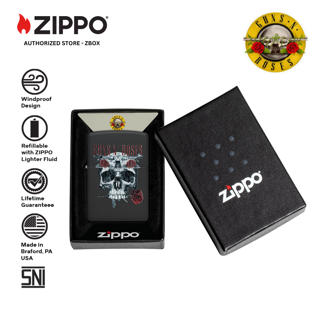 47227 – ZIPPO Guns N' Roses Flower Skull Design