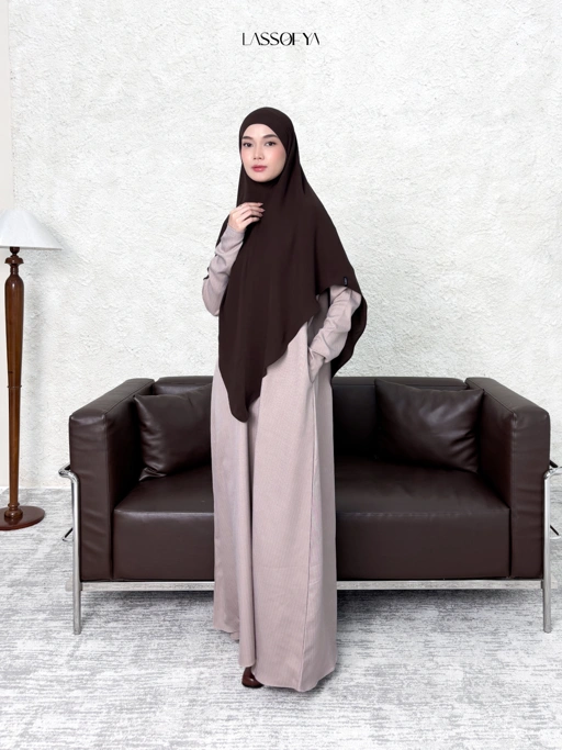 [NEW] Line Strip Dress - Brown