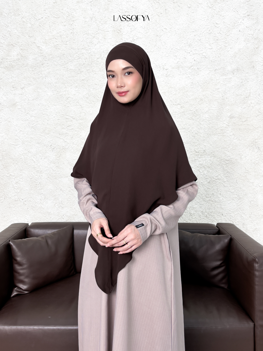[NEW] Line Strip Dress - Brown