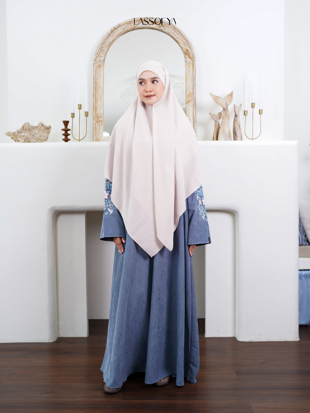 [NEW] Floréa Dress With Embroidery - Dusk Blue