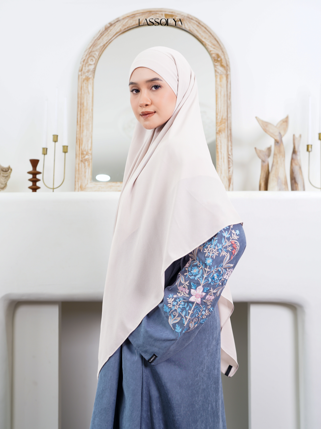 [NEW] Floréa Dress With Embroidery - Dusk Blue