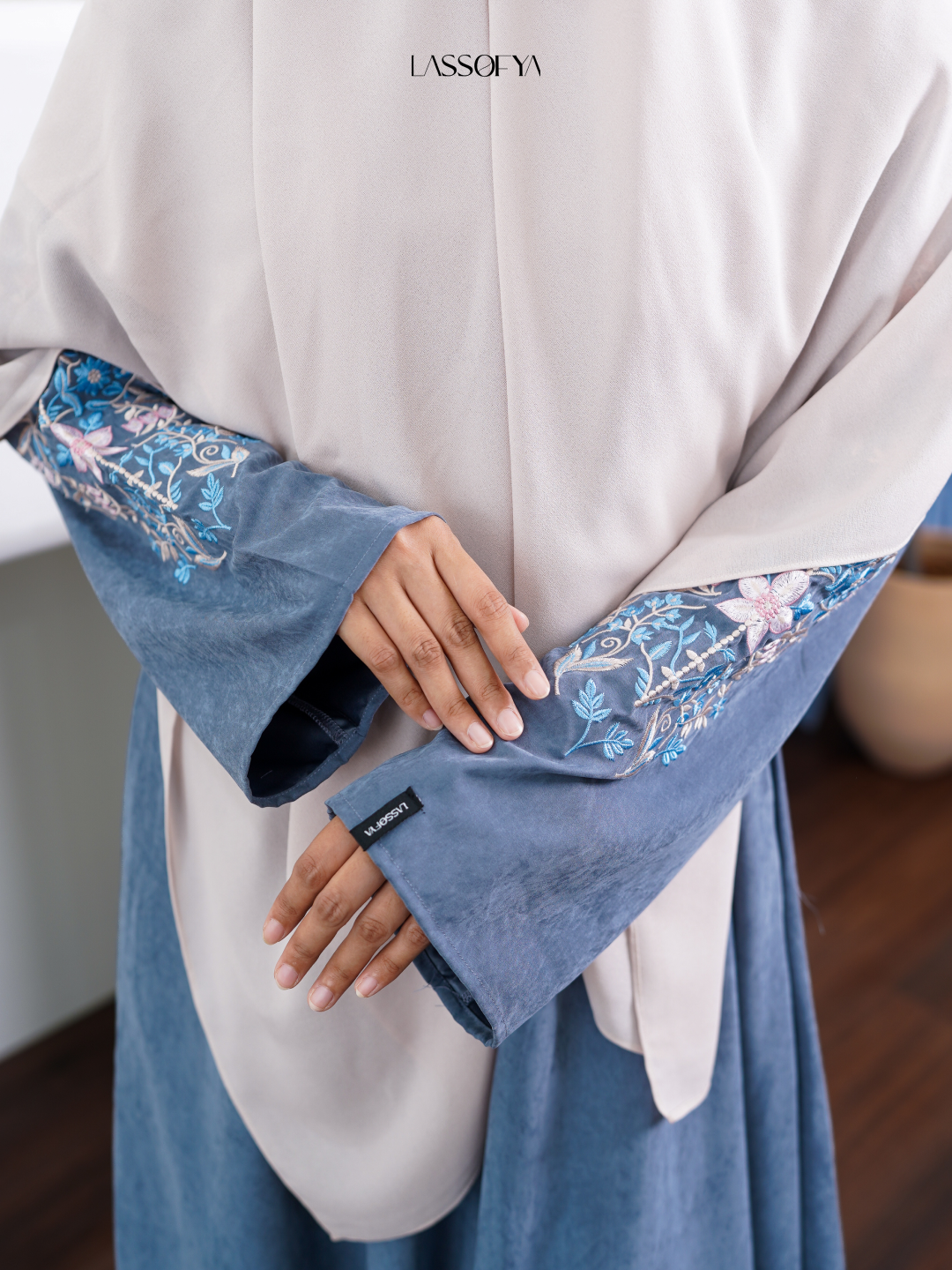 [NEW] Floréa Dress With Embroidery - Dusk Blue