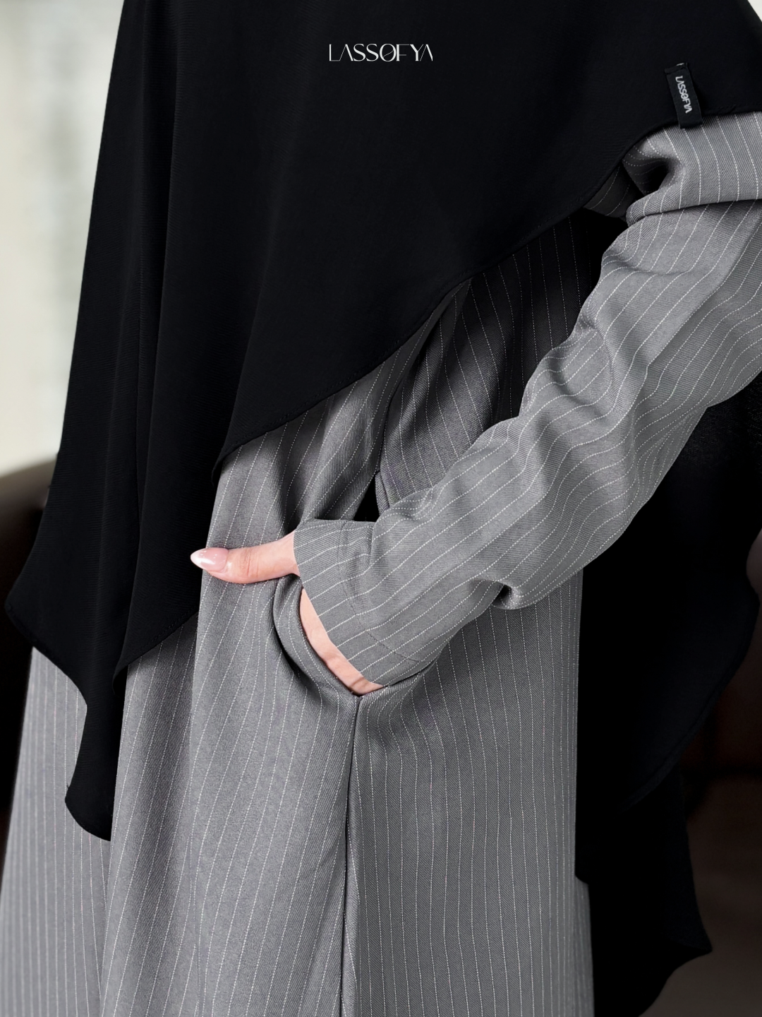 [NEW] Line Strip Dress - Grey