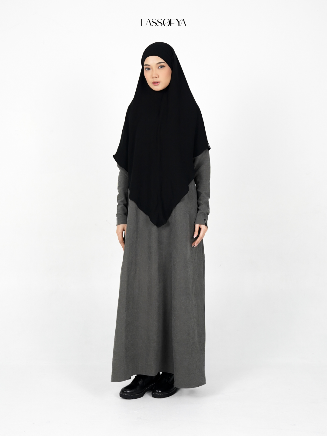 [NEW] Jawhara Slim Dress - Charcoal