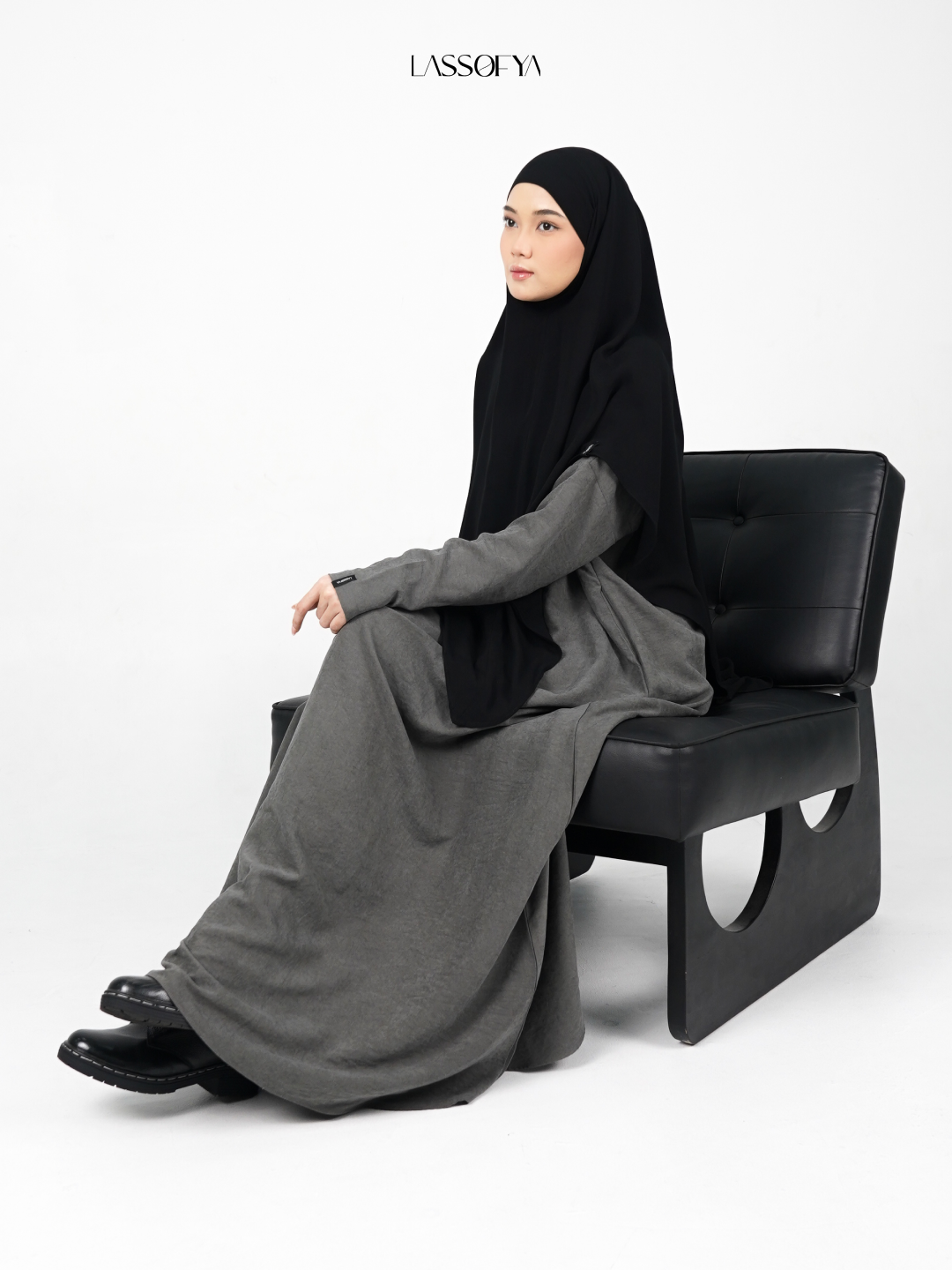 [NEW] Jawhara Slim Dress - Charcoal