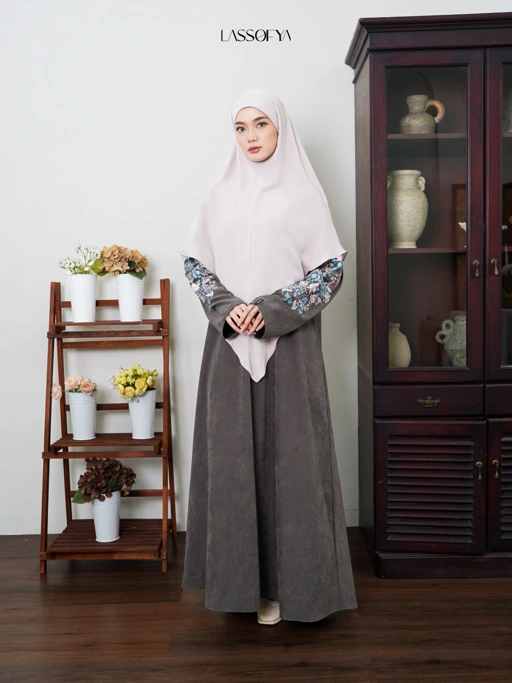 [NEW] Floréa Dress With Embroidery - Misty Dove