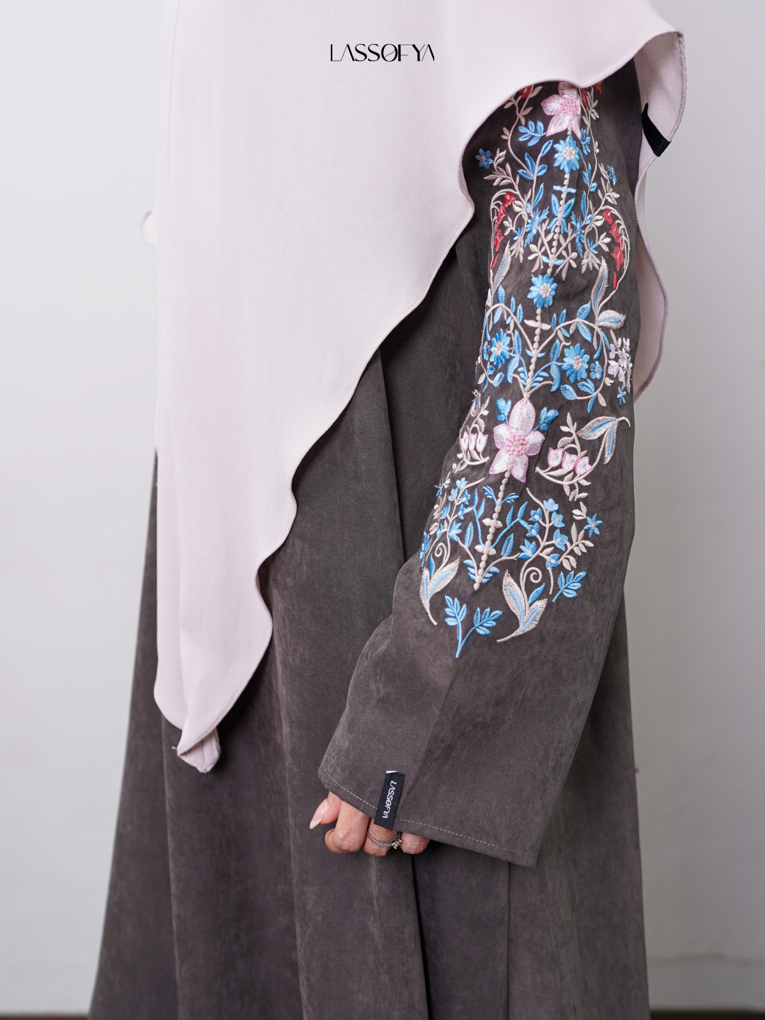[NEW] Floréa Dress With Embroidery - Misty Dove