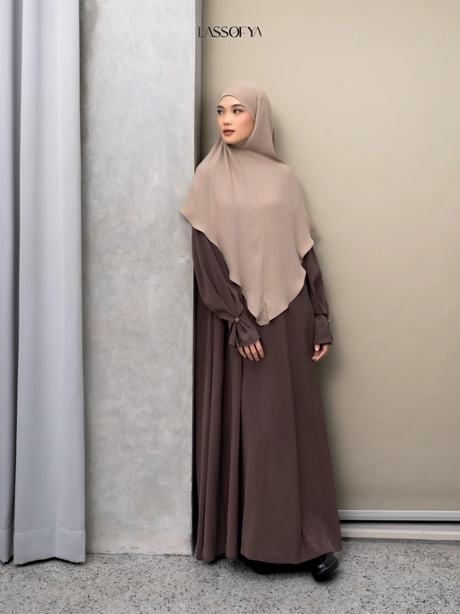Image of [NEW] Nabta Dress With Material Cupro - Coffee Brown