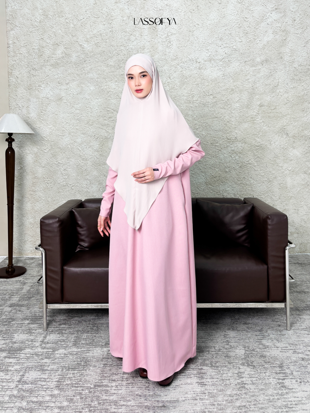 [NEW] Line Strip Dress - Pink
