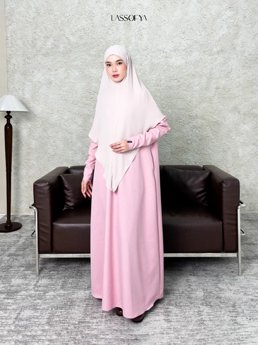 [NEW] Line Strip Dress - Pink