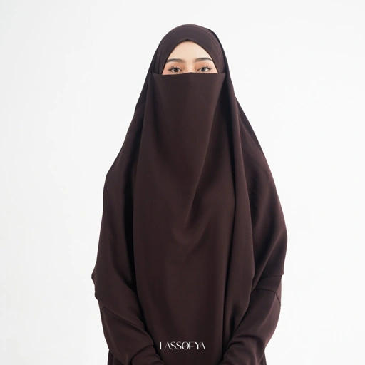 Image of French Khimar Anti UV - Bitter Choco