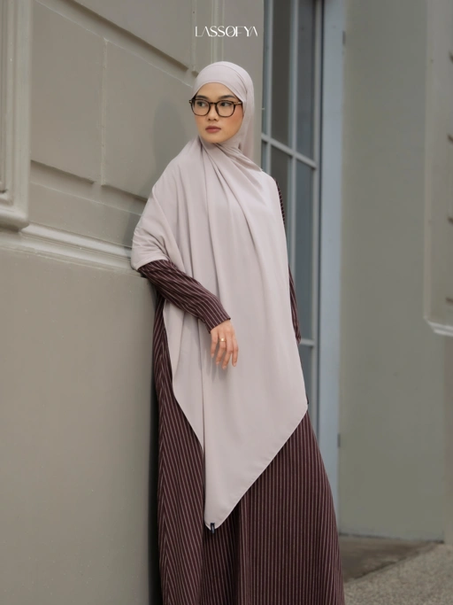 Image of [NEW] Urban Stripe Dress Mahogany