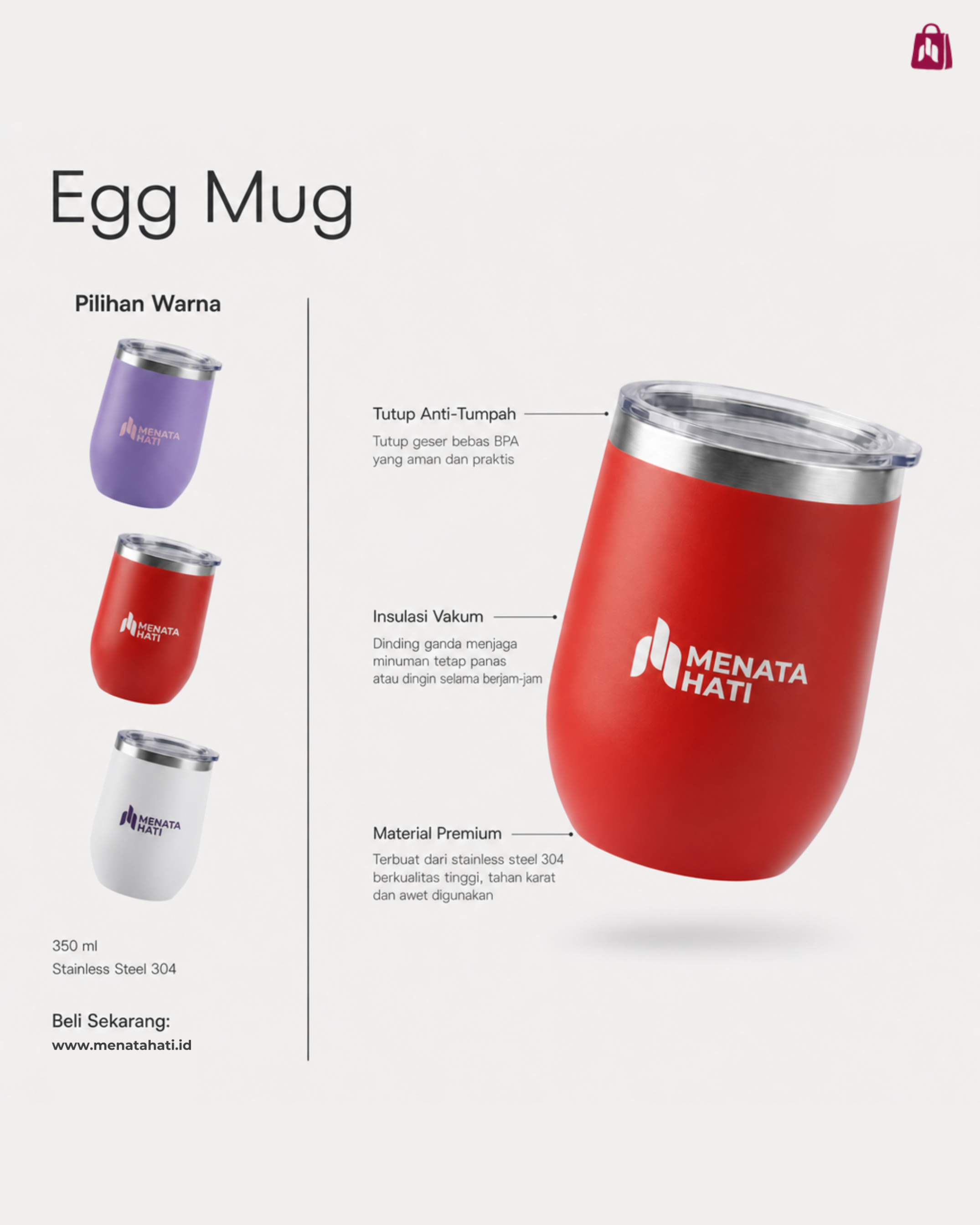 Mug Egg Menata Hati