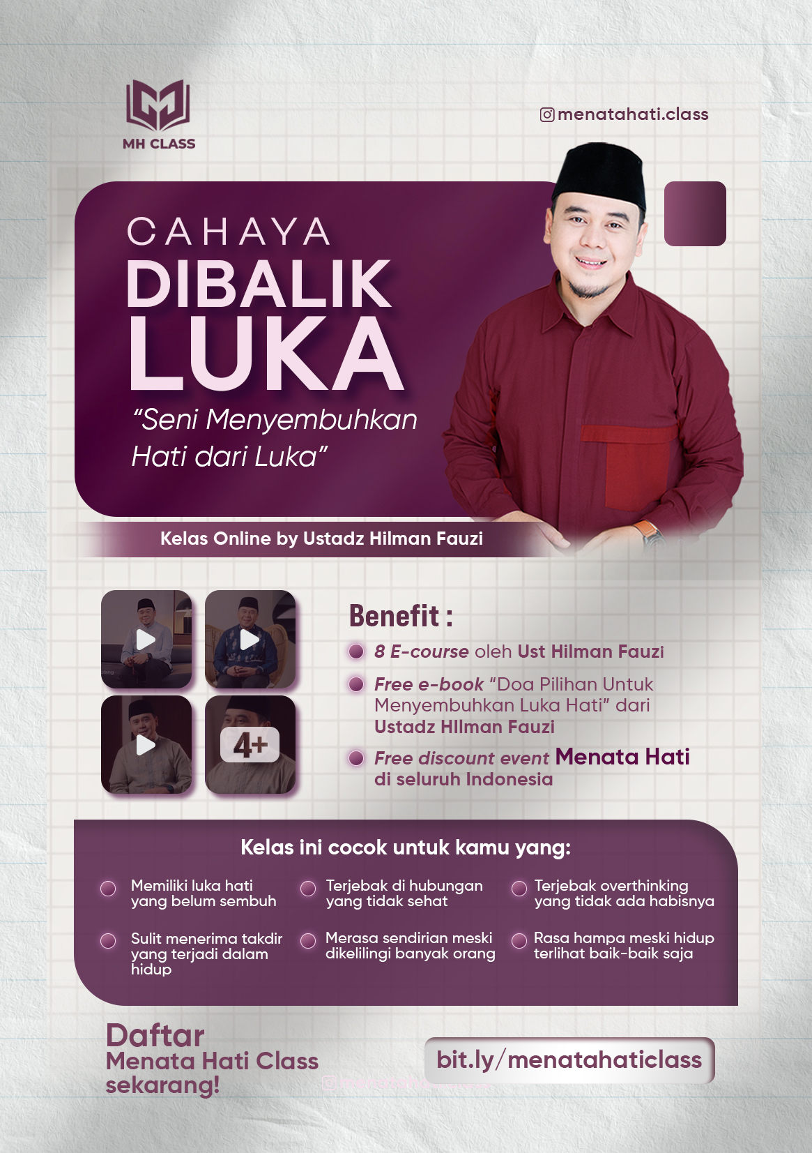 Cahaya di Balik Luka | Kelas Online by Ust Hilman Fauzi