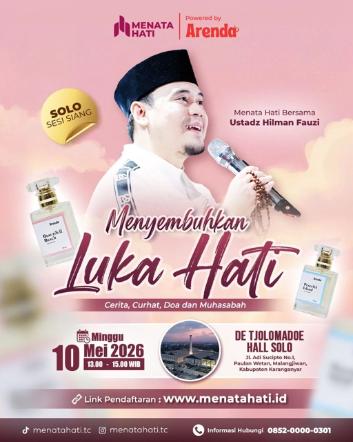 Image of MH Solo plus PARFUM ARENDA Sesi Jam 13 | Menyembuhkan Luka Hati | Minggu, 10 Mei 2026