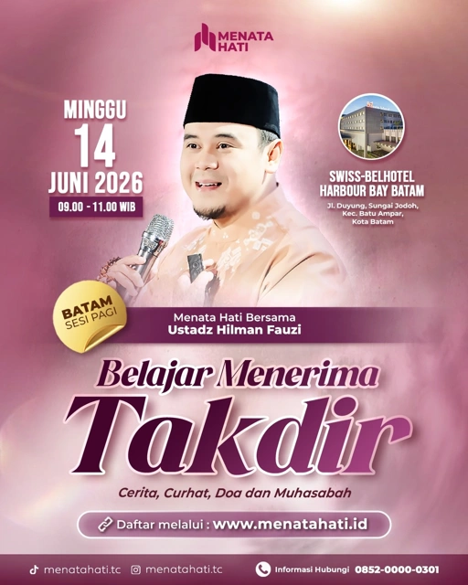 Image of MH Batam Sesi Jam 09 | Belajar Menerima Takdir | Minggu, 14 Juni 2026