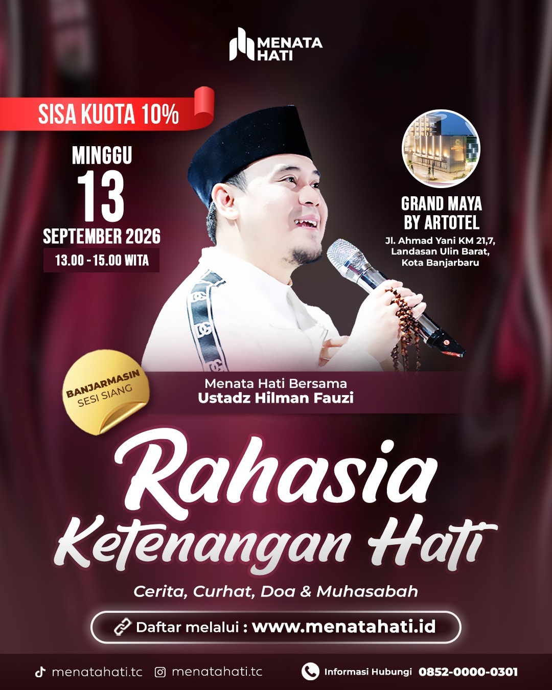 MH Banjarmasin | Sesi Jam 13 | Rahasia Ketenangan Hati | Minggu, 13 September 2026