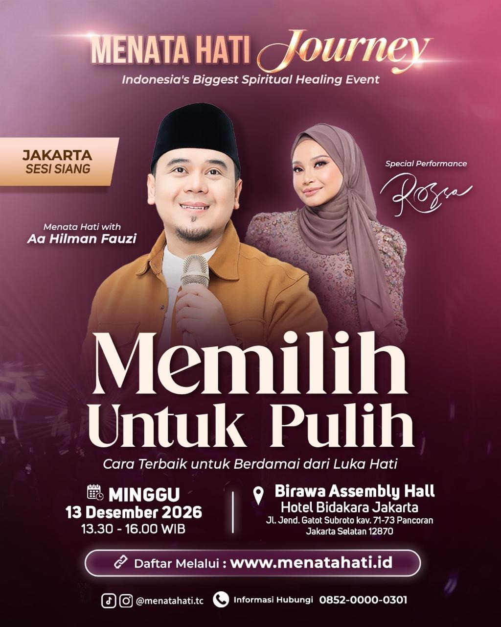 MH Journey Jakarta Sesi Siang | Memilih Untuk Pulih  | Minggu, 13 Desember 2026