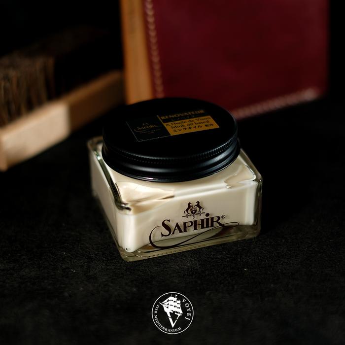 Saphir Renovateur Cream 75ml Glass Jar - Cream Leather Care