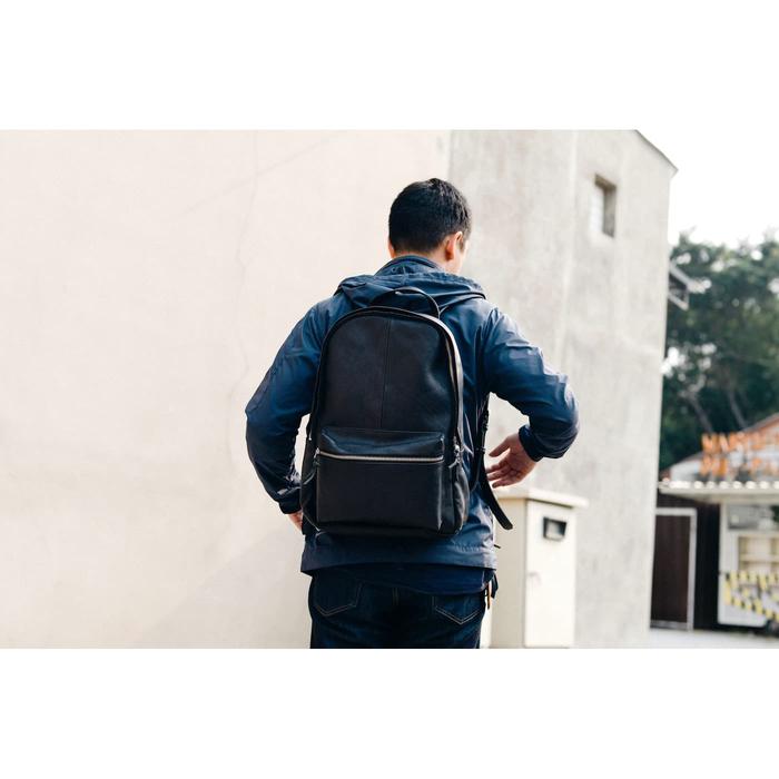 VOYEJ Ark Backpack Black - Backpack Full Kulit Asli