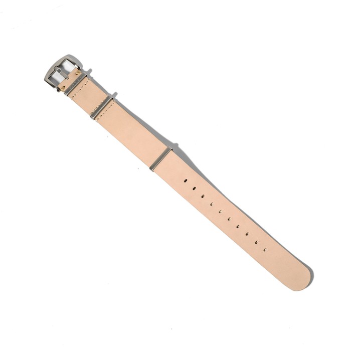 VOYEJ Raya III - Nato Strap Jam Tangan Kulit - NATURAL, 20 mm
