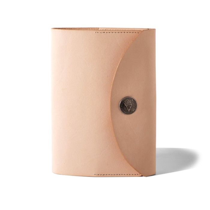 VOYEJ Notebook Cover III - Buku Catatan Cover Kulit Asli - Beige