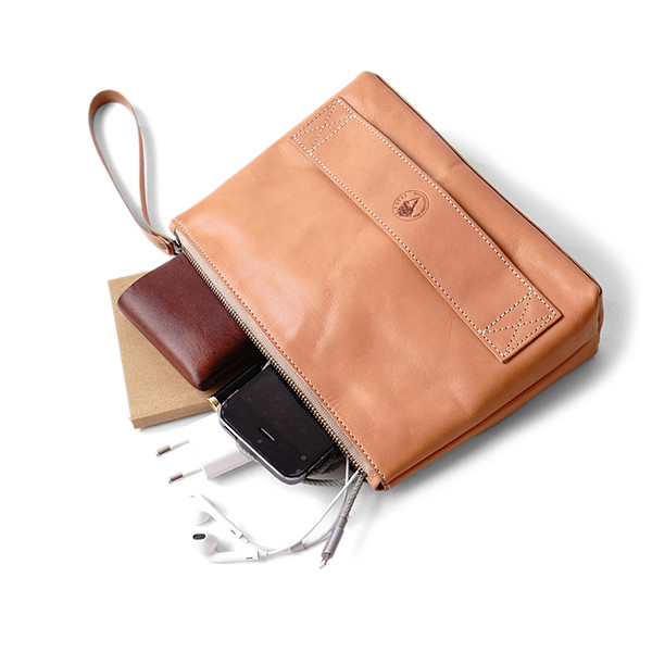 VOYEJ Sena Natural - Pouch Kulit Pria