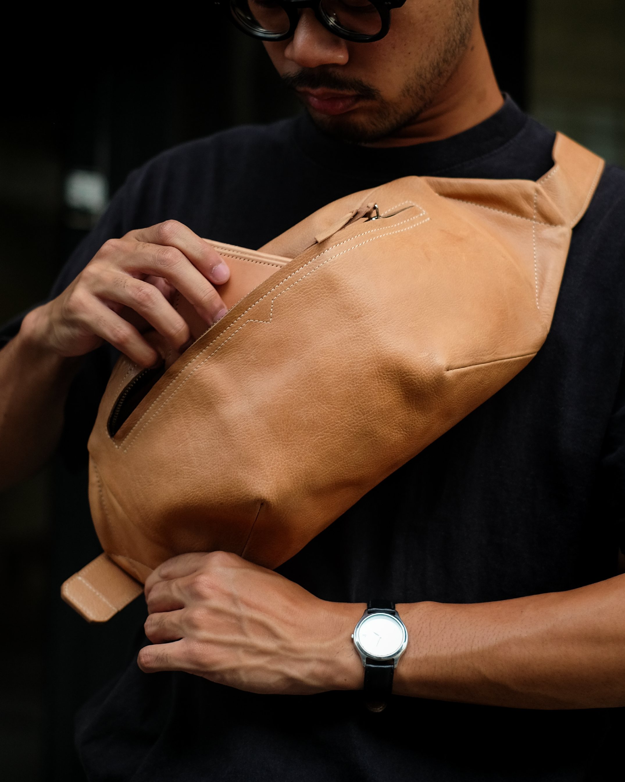 VOYEJ Avon Bag - Tas Selempang Bahu Kulit Asli