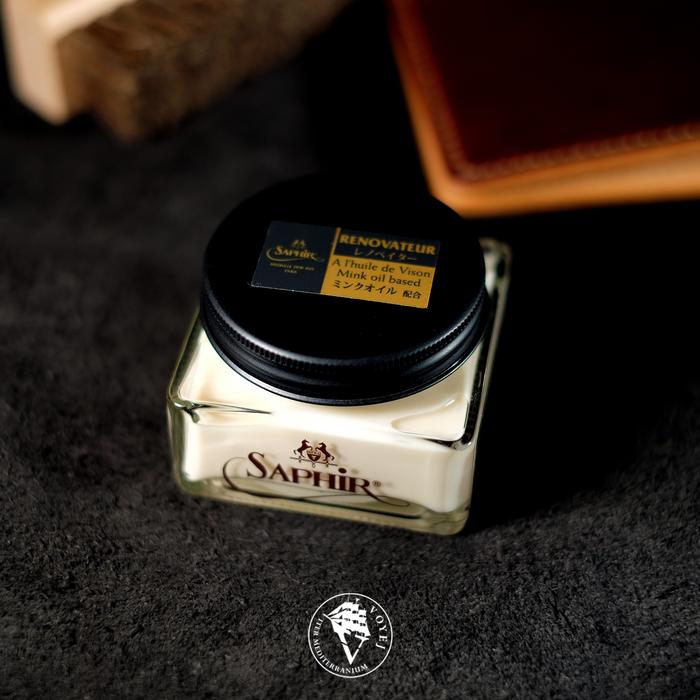Saphir Renovateur Cream 75ml Glass Jar - Cream Leather Care