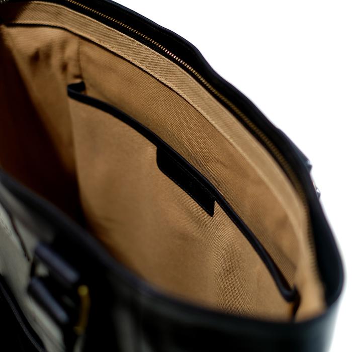 VOYEJ Grote II Tote Bag Leather Canvas Black - Tas Kulit Unisex