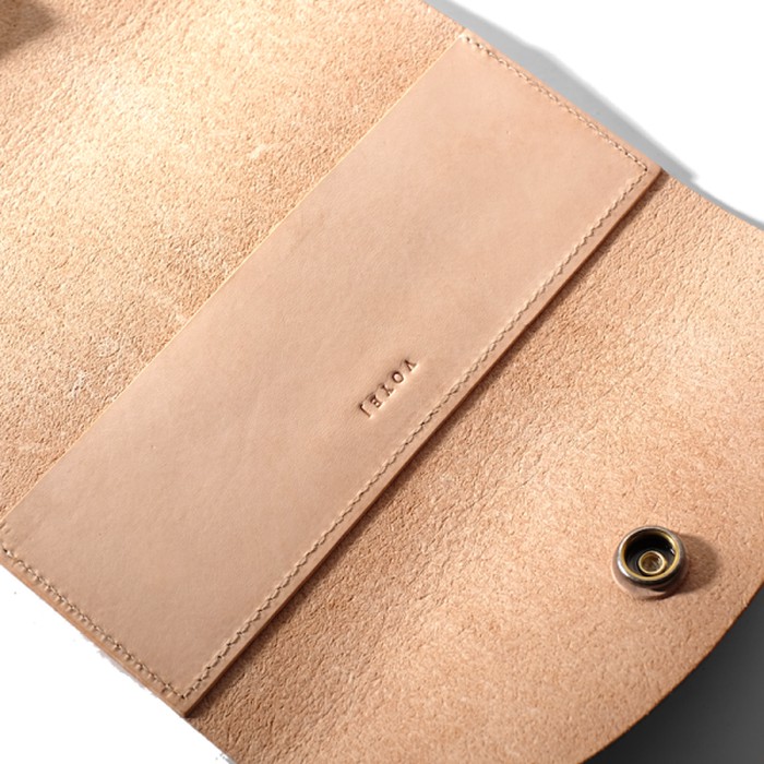 VOYEJ Notebook Cover III - Buku Catatan Cover Kulit Asli - Beige