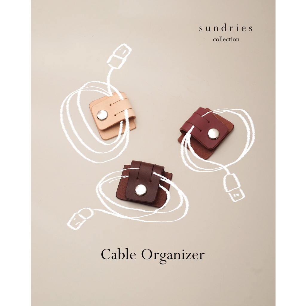 VOYEJ Cable Organizer II - Card Holder Kulit Sapi Asli