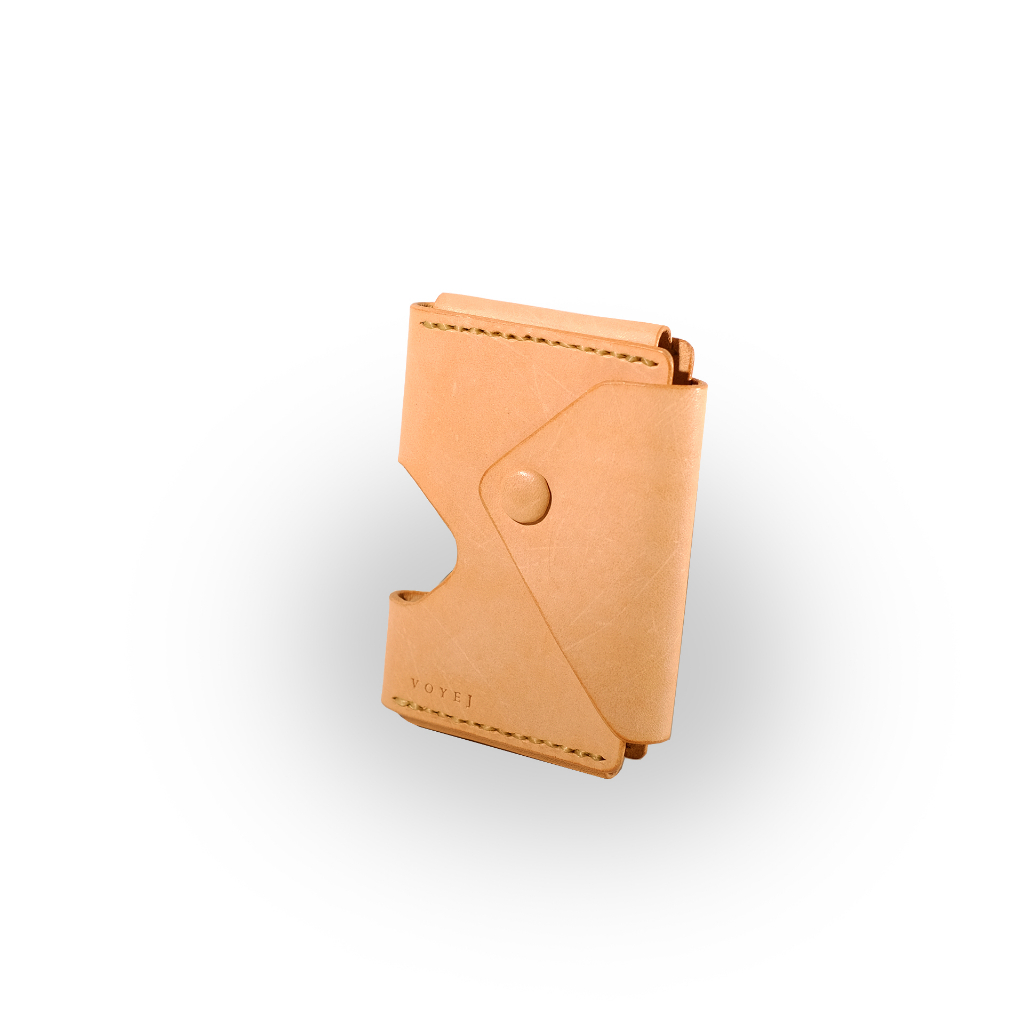 VOYEJ Vasa IX Americana - Dompet Kartu Kulit - Natural