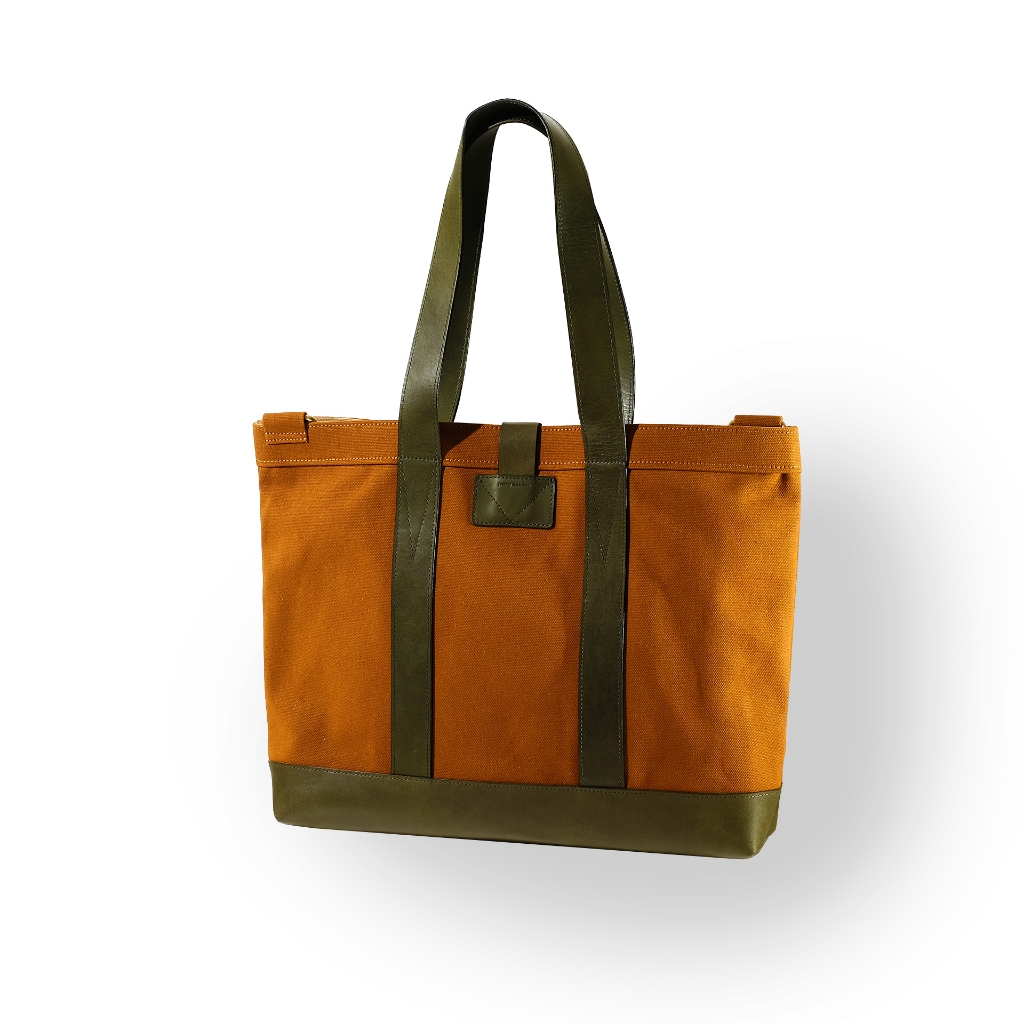 Kumu II Bag Leather Canvas RISE - Midnight Green