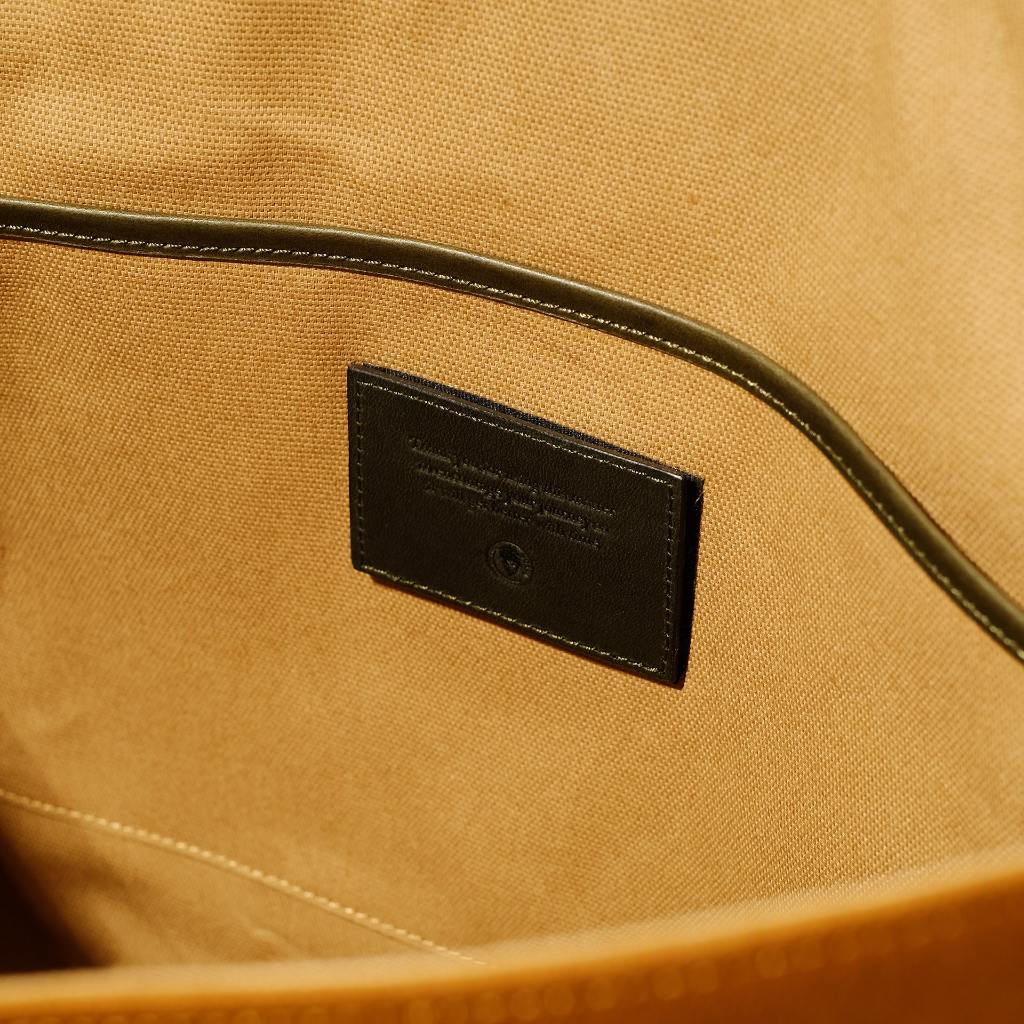 Kumu II Bag Leather Canvas RISE - Midnight Green