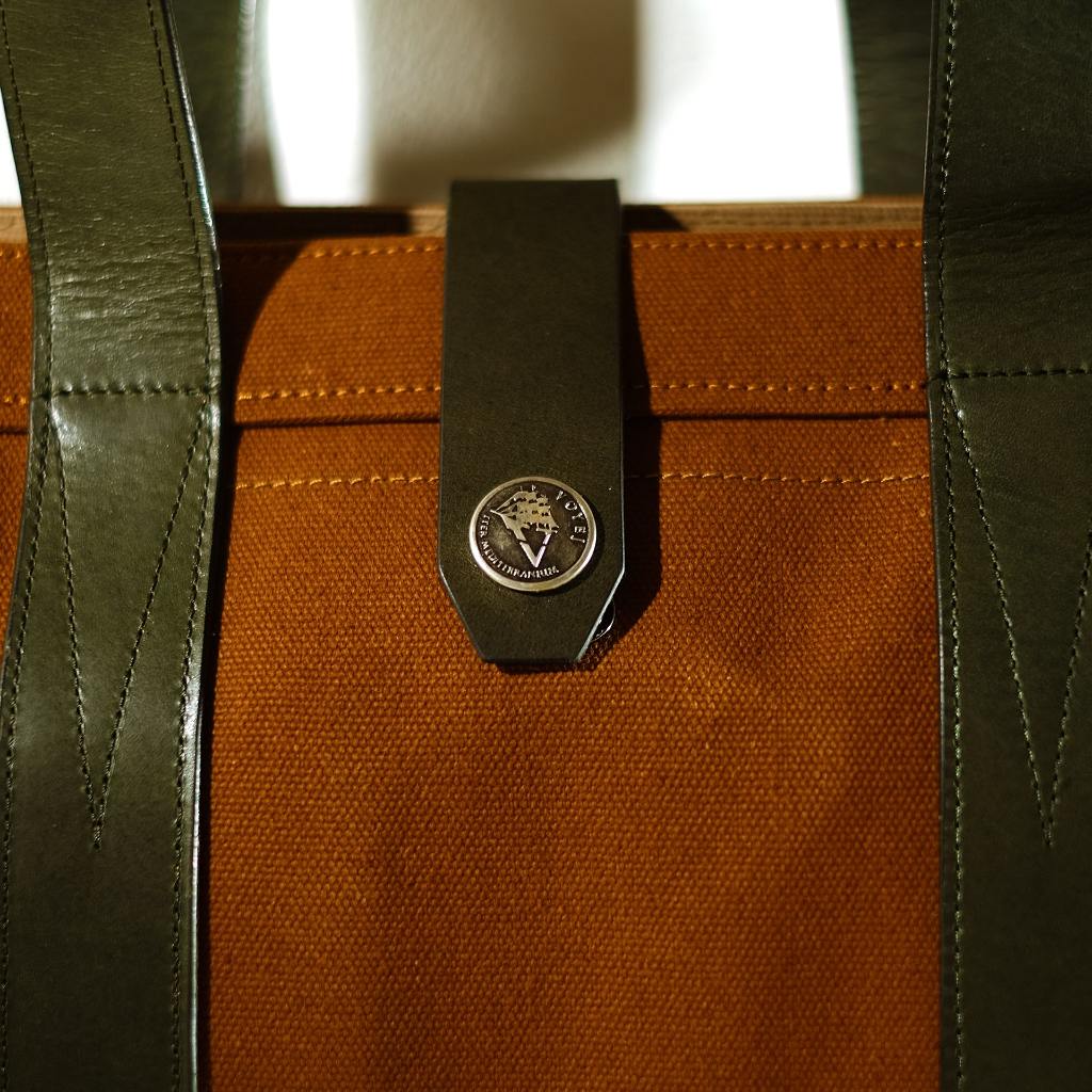 Kumu II Bag Leather Canvas RISE - Midnight Green